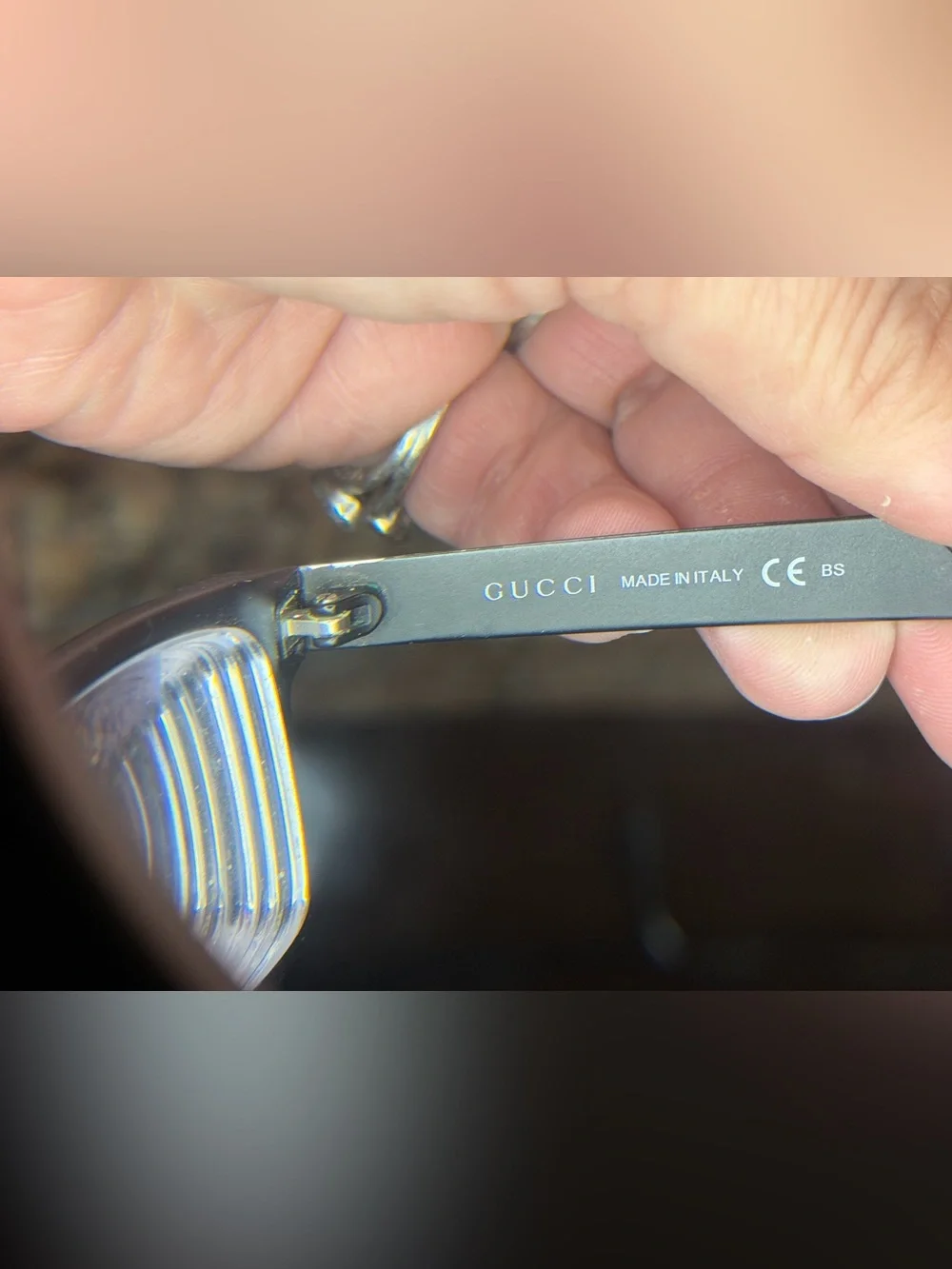 Gucci Black Rectangular Prescription Glasses
